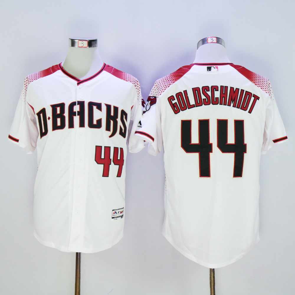 Men Arizona Diamondback 44 Goldschmidt White MLB Jerseys